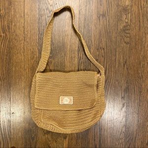 The Sak Brown Crocheted Shoulder Bag GUC